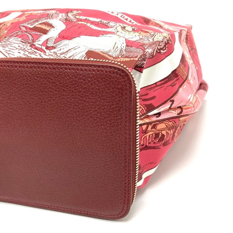 美品 HERMES エルメス シルキーポップ 折りたたみ式エコバッグ トート