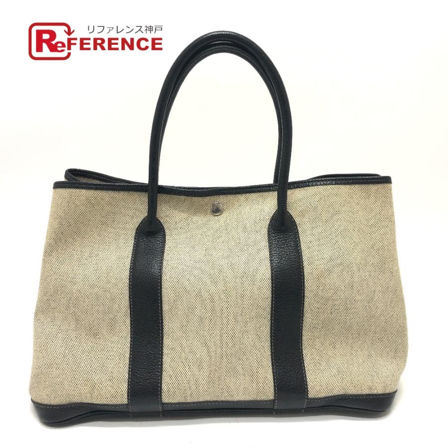 エルメス HERMES ガーデンパーティPM しのば □I刻 ベージュ×ブラウン  