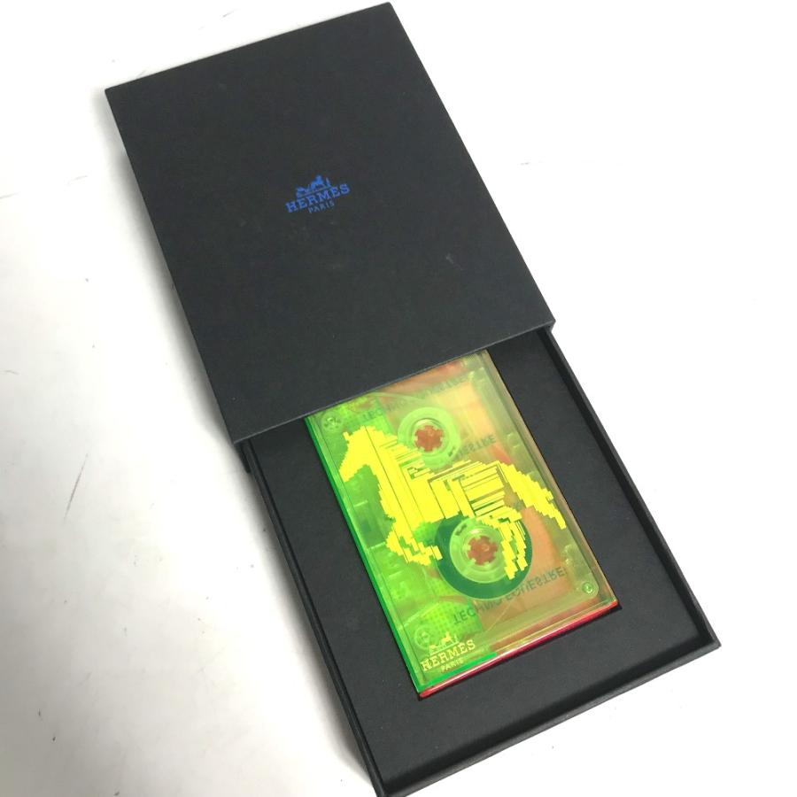 エルメス HERMES カセットテープ インテリア 置き物 馬 雑貨 プラスチック グリーン 美品 HERMES（エルメス） 美品 カセットテープ 馬 インテリア 置き物 雑貨