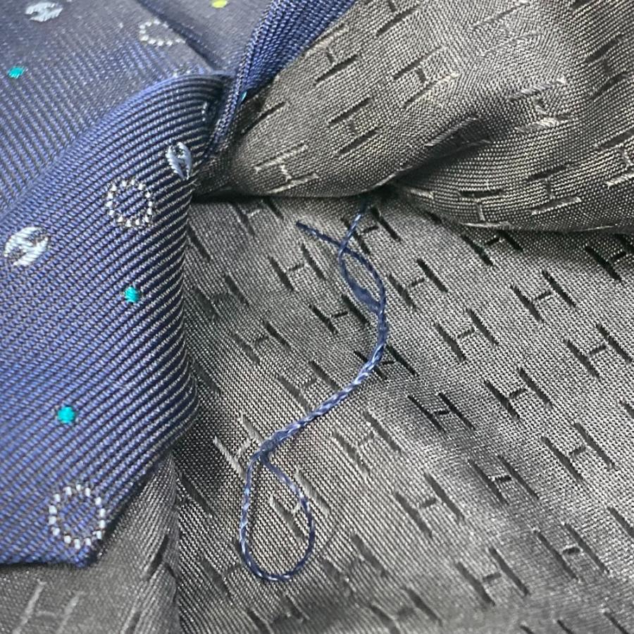 HERMES エルメス アパレル 総柄 ファッション小物 ネクタイ シルク ブルー メンズ【中古】 | HERMES | 08