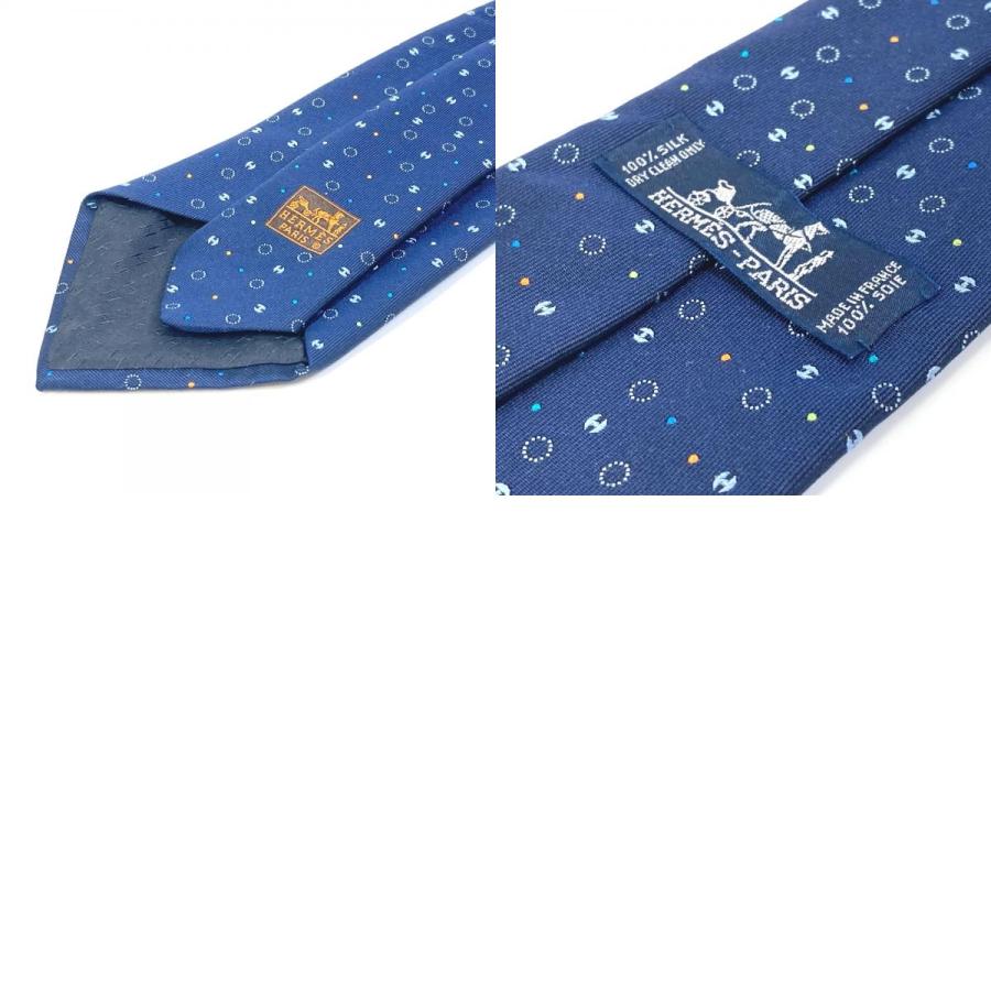 HERMES エルメス アパレル 総柄 ファッション小物 ネクタイ シルク ブルー メンズ【中古】 | HERMES | 09