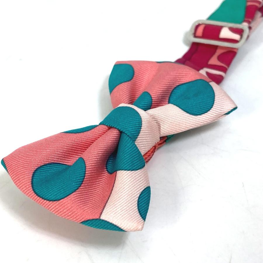 HERMES エルメス アクセサリー ヌーパピヨン ドット 水玉 リボン 蝶ネクタイ ネクタイ シルク ピンク メンズ【中古】未使用 | HERMES | 05