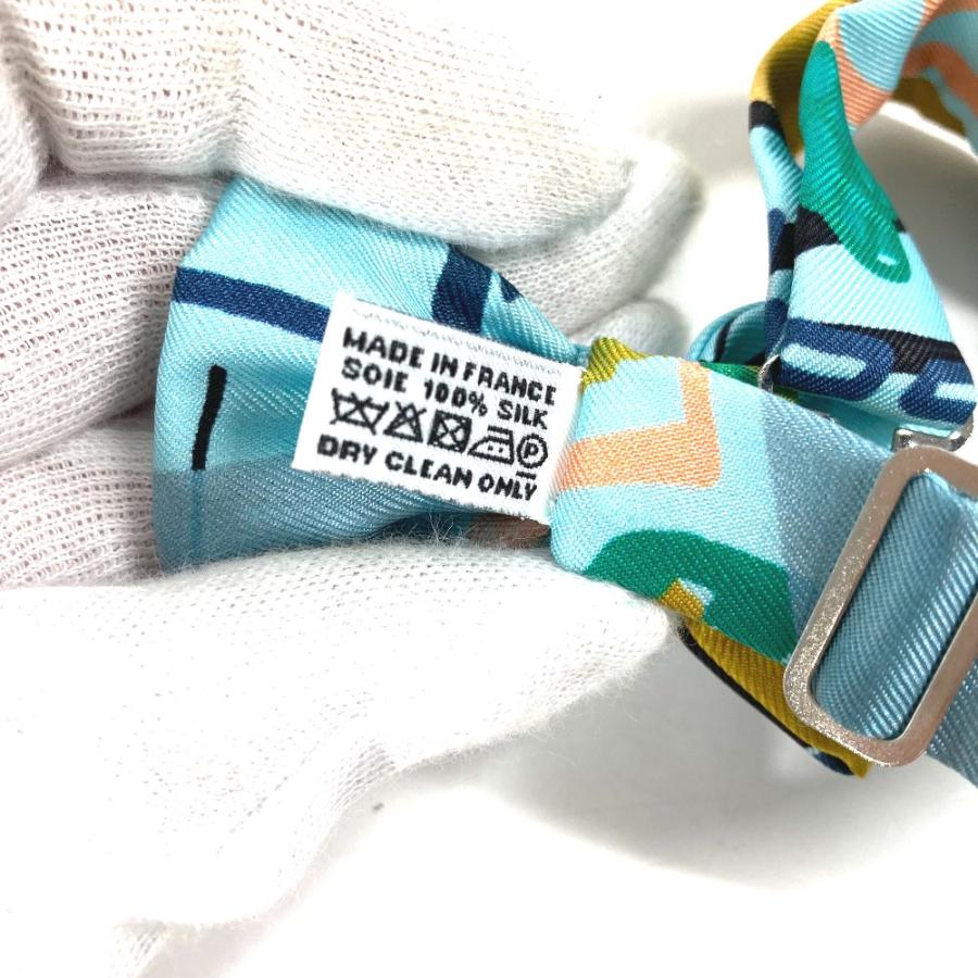 美品 HERMES エルメス ヌーパピヨン アクセサリー ネクタイ りぼん リボン 蝶ネクタイ ブルー メンズ【中古】 | HERMES | 06