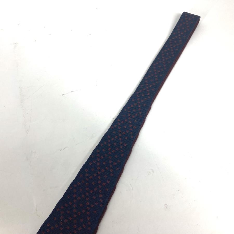 未使用 HERMES エルメス ニットタイ キャトルタン アクセサリー ネクタイ ネイビー メンズ【中古】 | HERMES | 04