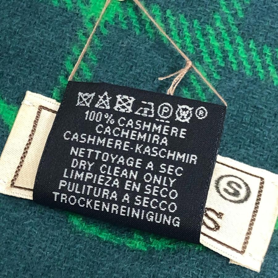 未使用 HERMES エルメス カマイユ ファッション小物 防寒具 フリンジ マフラー カシミヤ グリーン レディース【中古】 | HERMES | 08