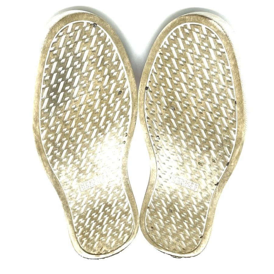 HERMES エルメス アヴァンタージュ 2020SS スポーツシューズ スニーカー レザー レディース　ホワイト×オレンジ | HERMES | 08