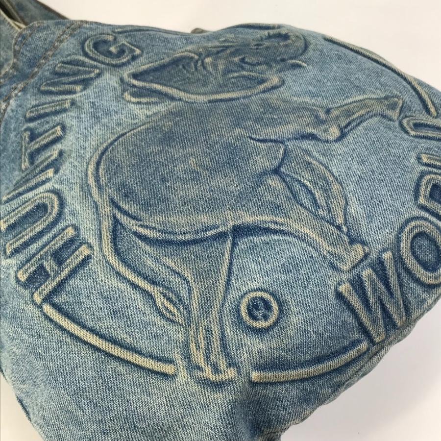 HUNTING WORLD ハンティングワールド ビックロゴ カバン ショルダーバッグ  トートバッグ ブルー レディース【中古】 |  | 06