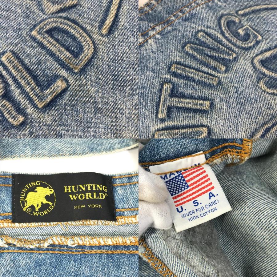 HUNTING WORLD ハンティングワールド ビックロゴ カバン ショルダーバッグ  トートバッグ ブルー レディース【中古】 |  | 08