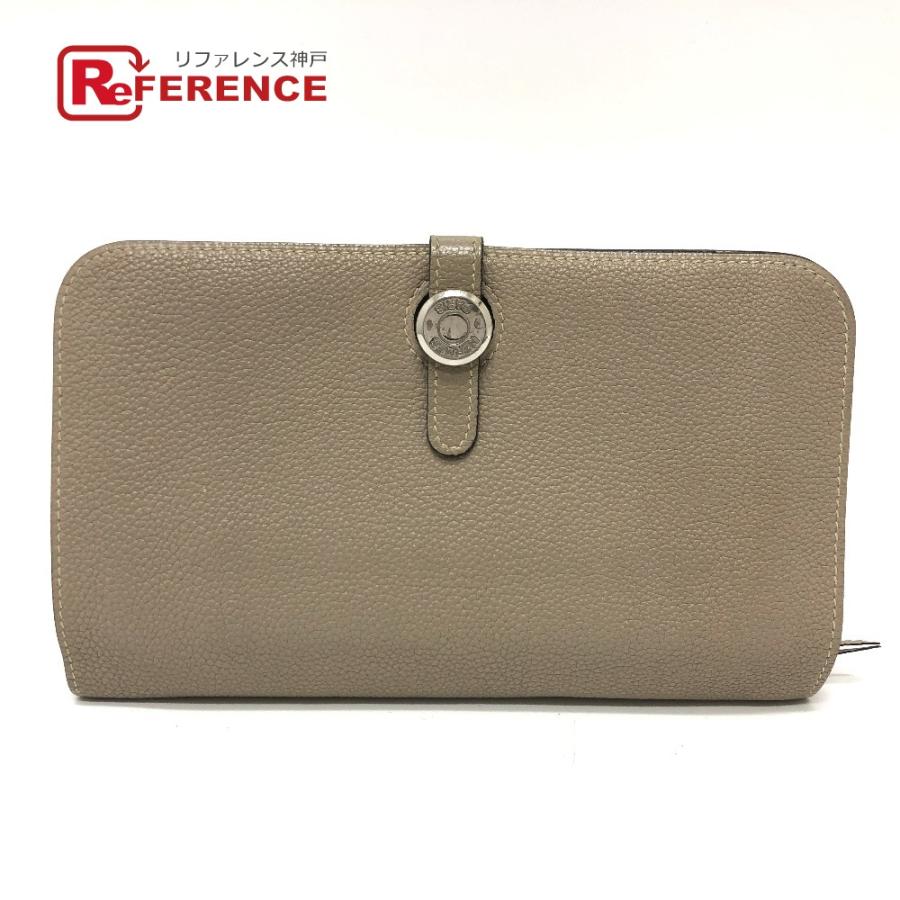 HERMES エルメス ドゴンGM 長財布 グリアスファルト ベージュ レディース【中古】 | HERMES