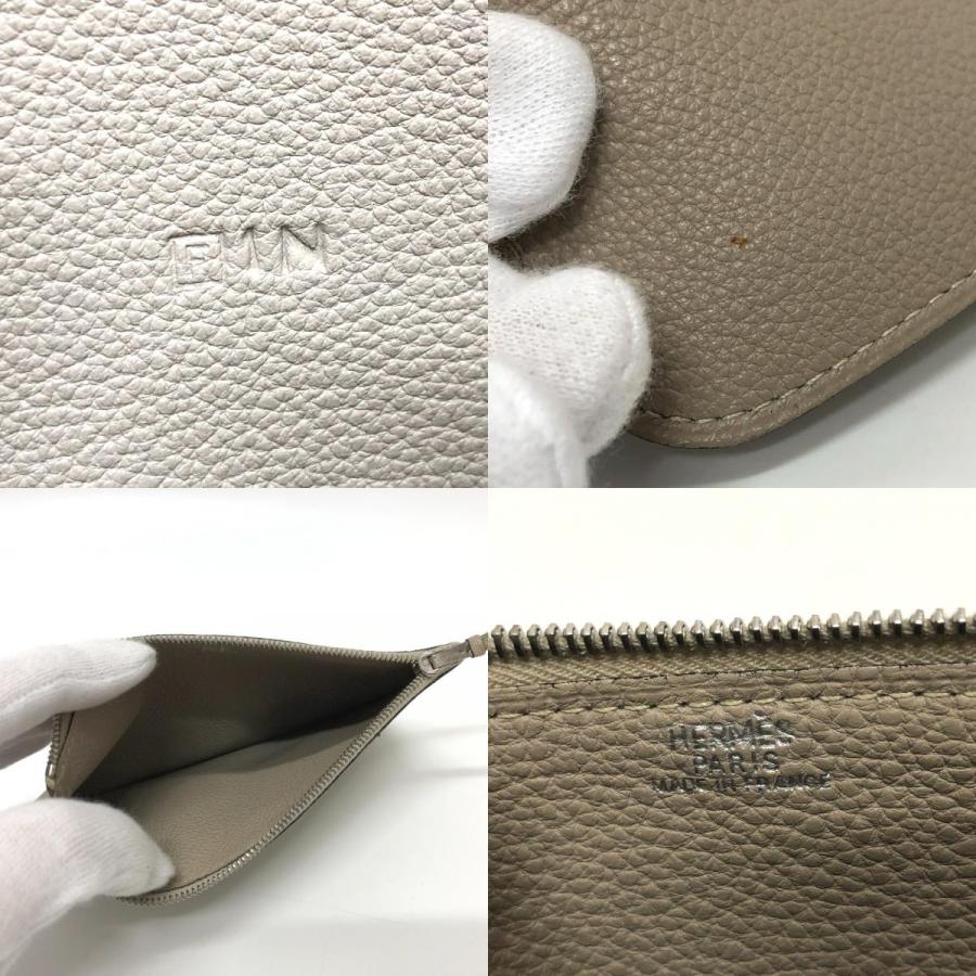HERMES エルメス ドゴンGM 長財布 グリアスファルト ベージュ レディース【中古】 | HERMES | 08