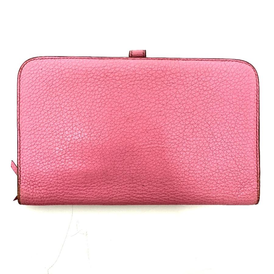 HERMES エルメス ドゴンGM ドゴン GM ウォレット 財布  長財布 ピンク レディース【中古】 | HERMES | 01