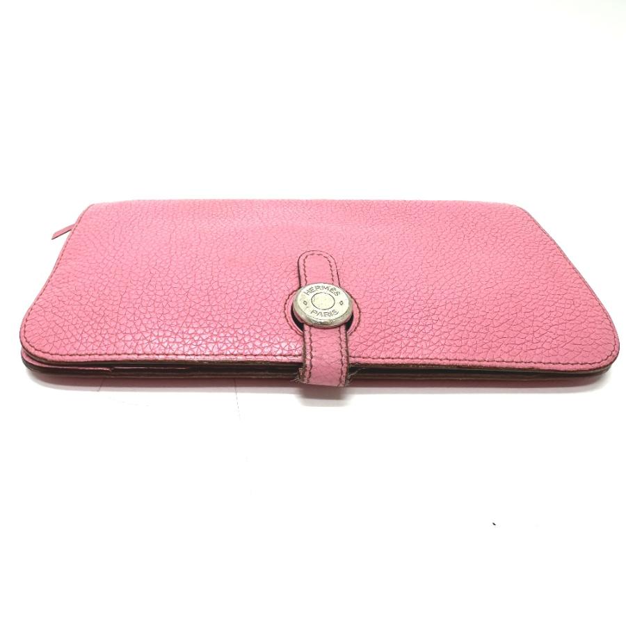 HERMES エルメス ドゴンGM ドゴン GM ウォレット 財布  長財布 ピンク レディース【中古】 | HERMES | 05