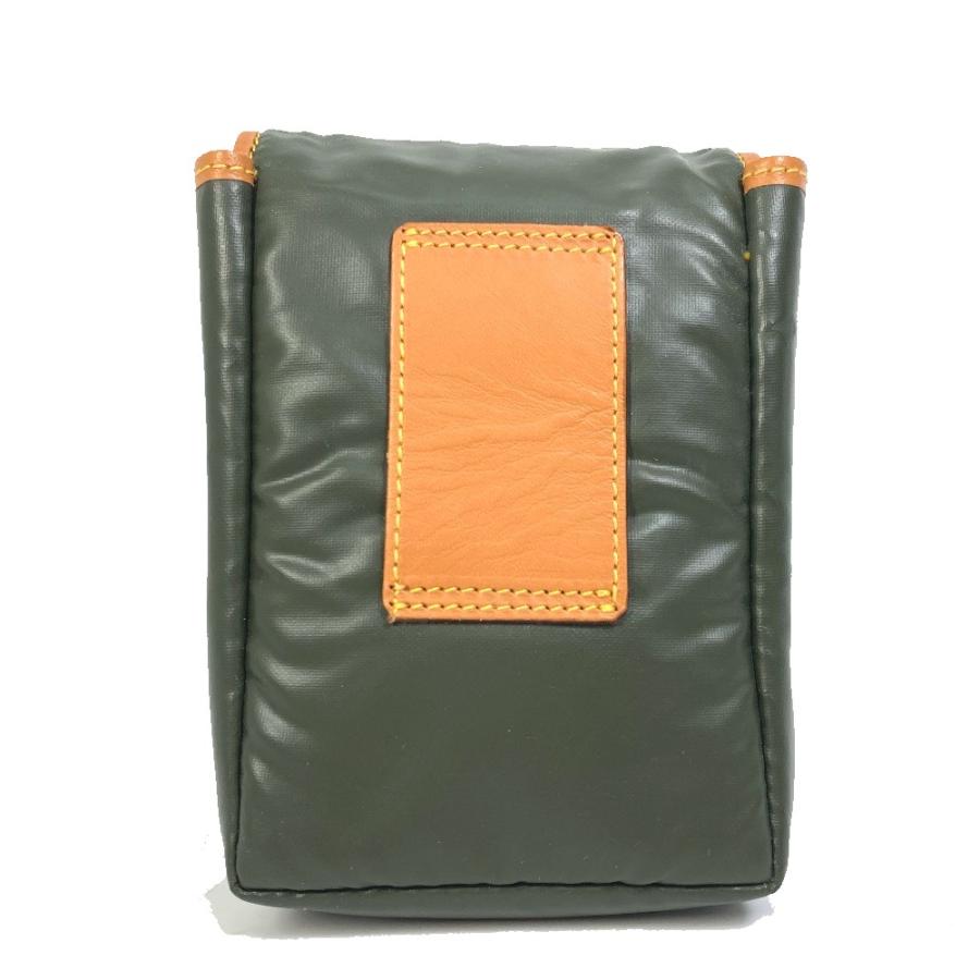 HUNTING WORLD ハンティングワールド ロゴ ベルトポーチ 小物入れ ポーチ ナイロン/レザー カーキ ユニセックス【中古】 |  | 01