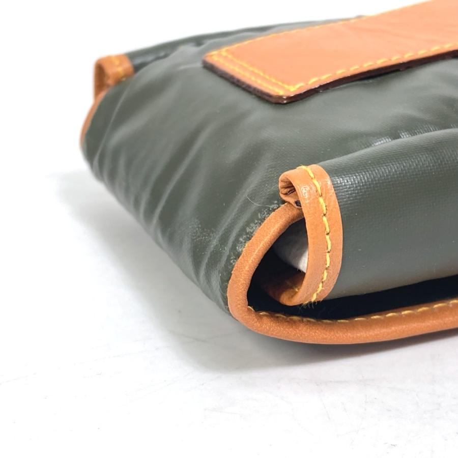 HUNTING WORLD ハンティングワールド ロゴ ベルトポーチ 小物入れ ポーチ ナイロン/レザー カーキ ユニセックス【中古】 |  | 04