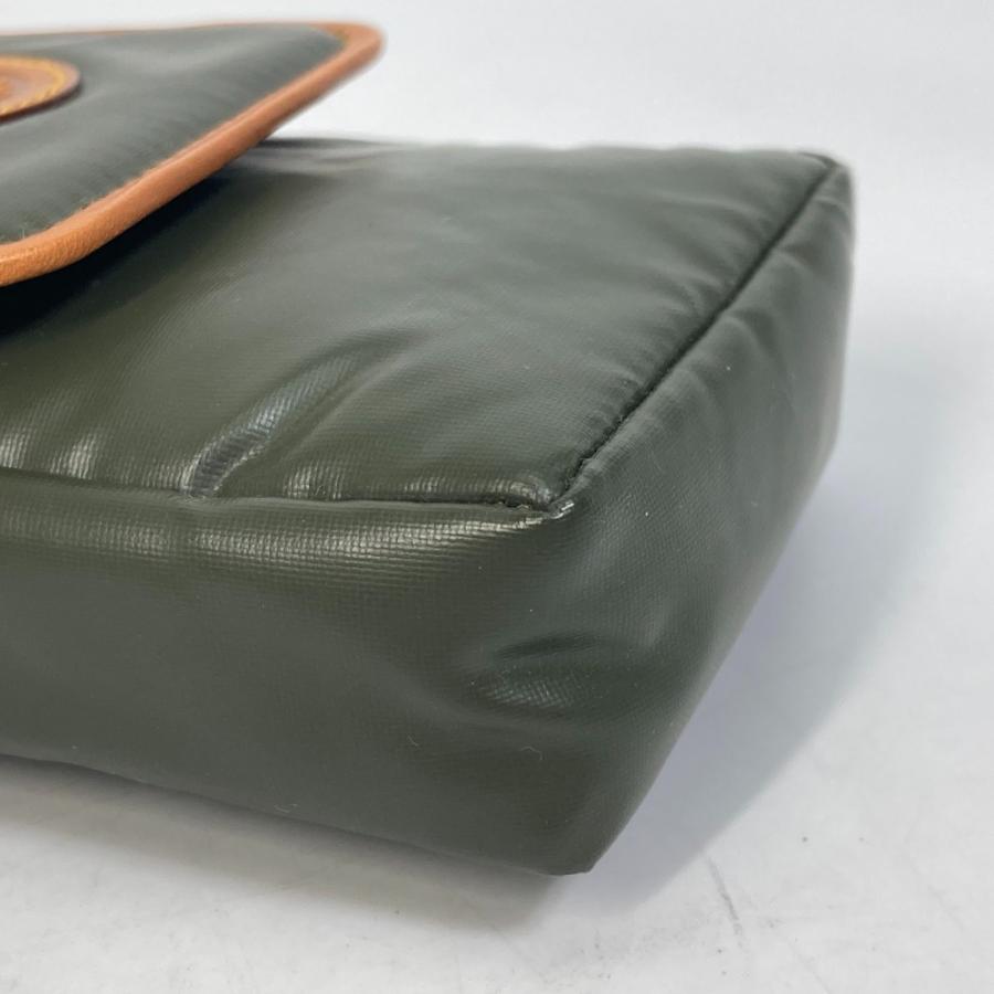 HUNTING WORLD ハンティングワールド ロゴ ベルトポーチ 小物入れ ポーチ ナイロン/レザー カーキ ユニセックス【中古】 |  | 05