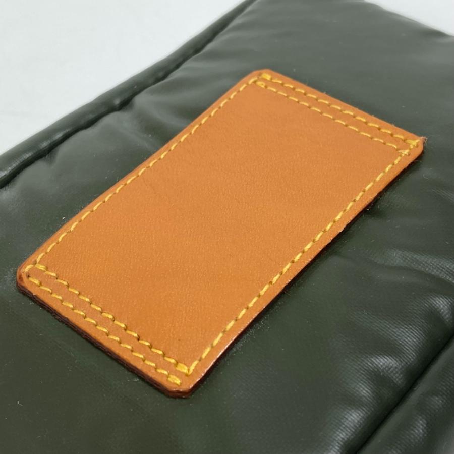 HUNTING WORLD ハンティングワールド ロゴ ベルトポーチ 小物入れ ポーチ ナイロン/レザー カーキ ユニセックス【中古】 |  | 07