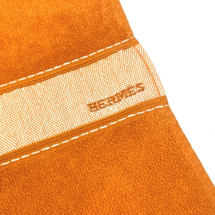 HERMES エルメス ヨッティング ビーチタオル ロゴ 大判 フリンジ