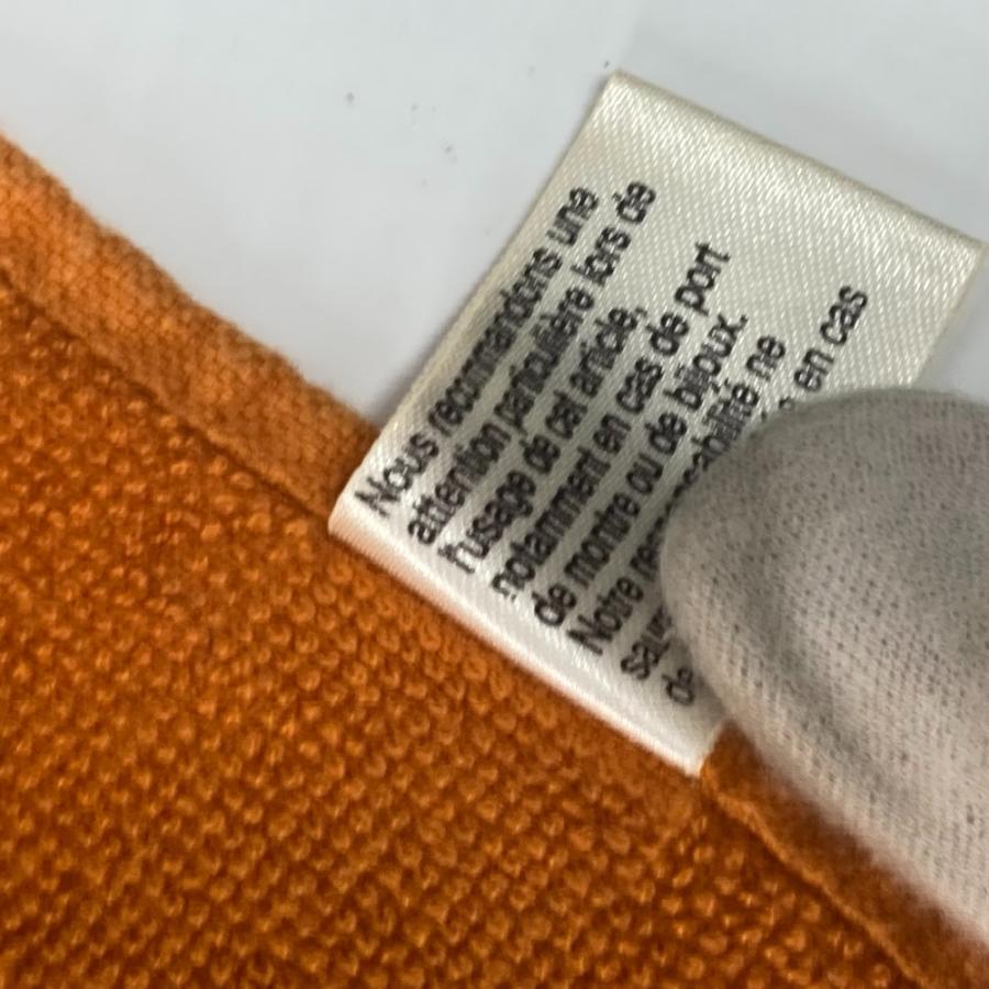 HERMES エルメス ヨッティング ビーチタオル ロゴ 大判 フリンジ  バスタオル インテリア ブランケット オレンジ【中古】 | HERMES | 08