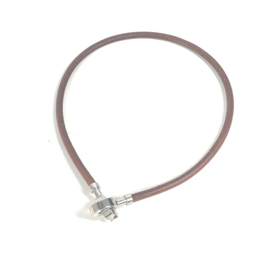 HERMES エルメス 2重ブレスレット ネックレス アクセサリー チョーカー ブラウン レディース【中古】 | HERMES | 06