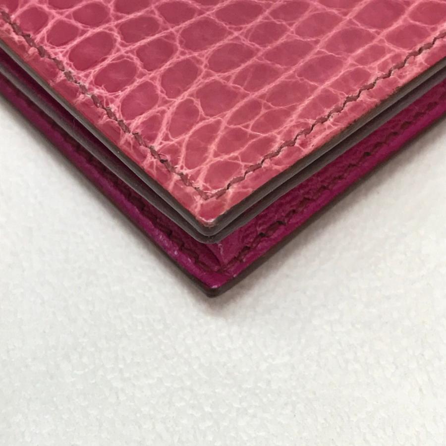 HERMES エルメス ベアンスフレ ダイヤモンド 2つ折り 長財布 K18WG □J刻 フューシャピンク レディース.【中古】美品 | HERMES | 07