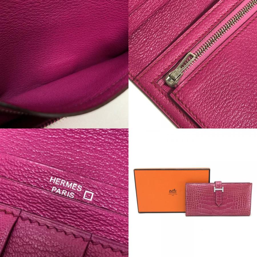 HERMES（エルメス） ベアンスフレ ダイヤモンド 2つ折り 長財布 K18WG