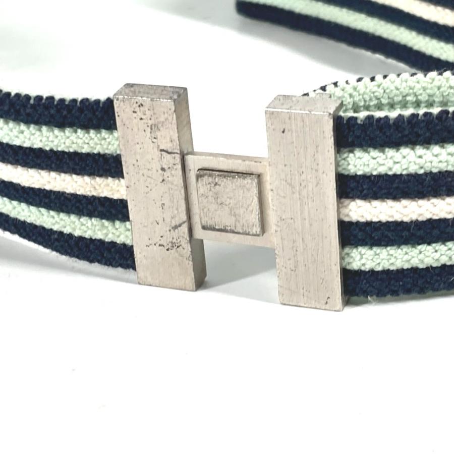 HERMES エルメス Hロゴ アクセサリー ボーダー ベルト グリーン ユニセックス【中古】 | HERMES | 02