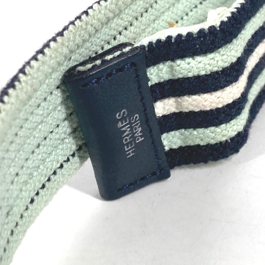 HERMES エルメス Hロゴ アクセサリー ボーダー ベルト グリーン ユニセックス【中古】 | HERMES | 06