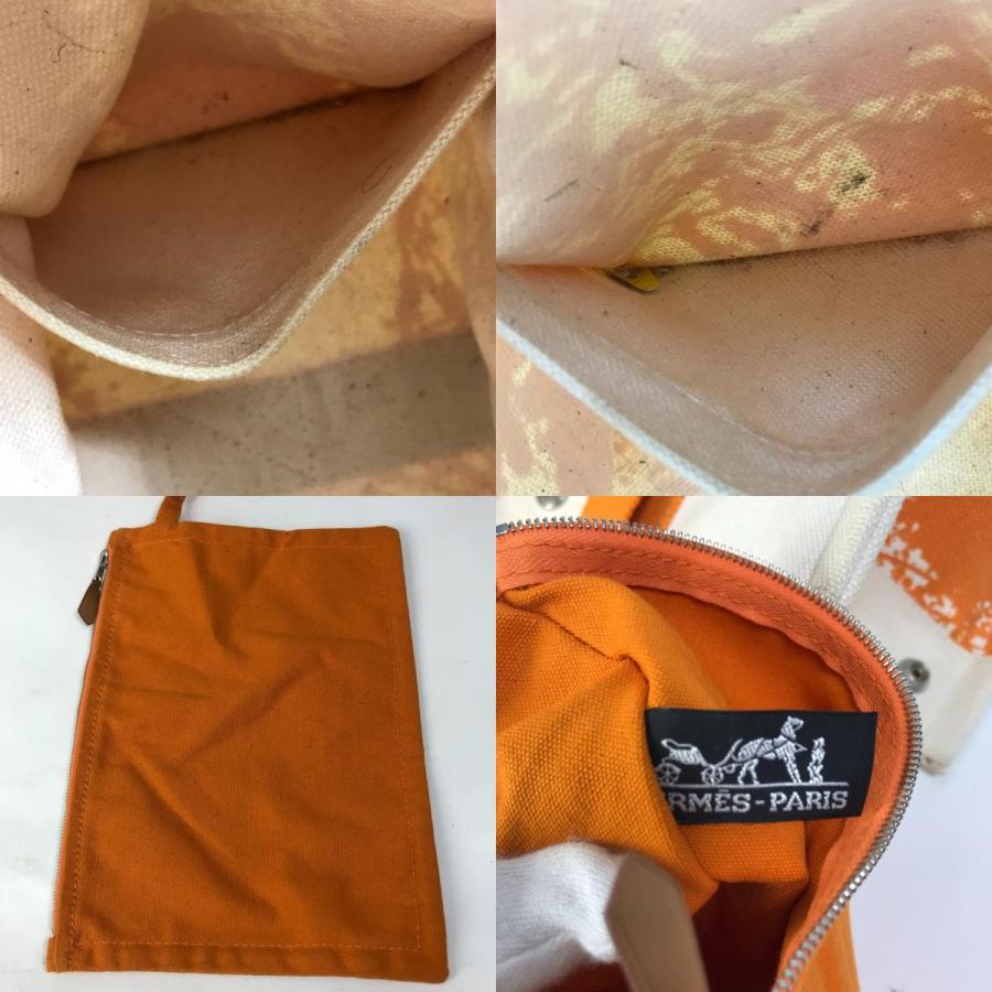 HERMES エルメス ボラボラ PMシュバル シュプリーズ  ポーチ付き カバン ハンドバッグ トートバッグ オレンジ レディース【中古】 | HERMES | 09