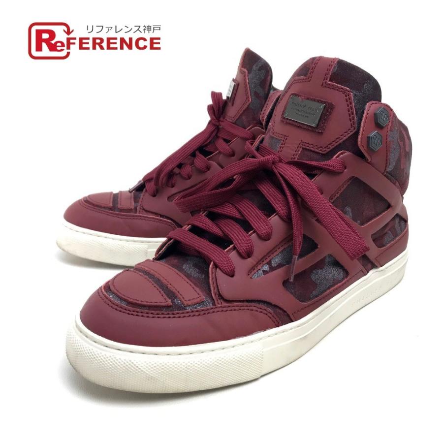 Philipp Plein フィリッププレイン アパレル 迷彩 ハイカット スニーカー ラバー ワインレッド メンズ 98 2 リファレンス コレクション 通販 Yahoo ショッピング