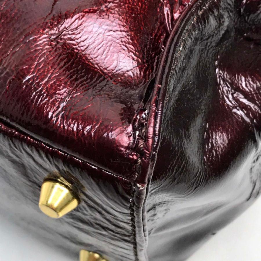 ブルーノマリエナメルショルダーバッグ