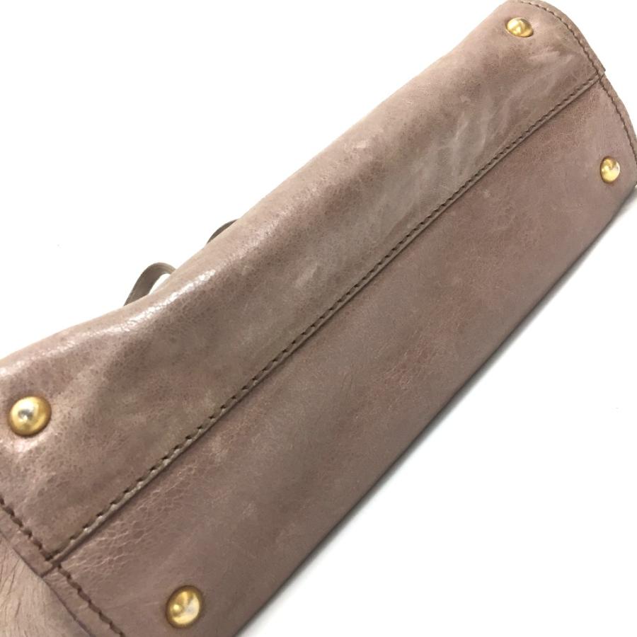 MIU MIU ミュウミュウ  肩掛けショルダーバッグ トートバッグ レザー ピンクベージュ系 レディース | miu miu | 06