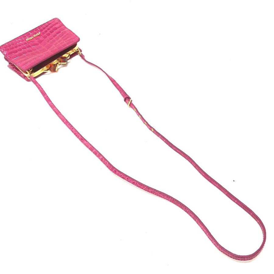 miu Miu Miu ミュウミュウ ポシェット がま口 ショルダーバッグ 