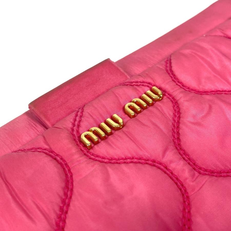 MIUMIU ピンク クラッチバッグ キルティング miu MIUMIU ミュウ
