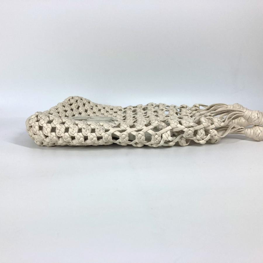 MIUMIU ミュウミュウ ロゴ メッシュ 肩掛け カバン メッシュ ビーチバッグ ショルダーバッグ ホワイト レディース【中古】 | miu miu | 02