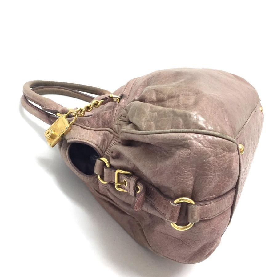 MIU MIU ミュウミュウ ハンドバッグ ショルダーバッグ 2wayバッグ レザー ピンクベージュ系 レディース | miu miu | 02