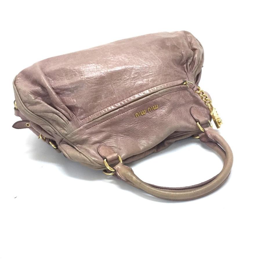 MIU MIU ミュウミュウ ハンドバッグ ショルダーバッグ 2wayバッグ レザー ピンクベージュ系 レディース | miu miu | 03