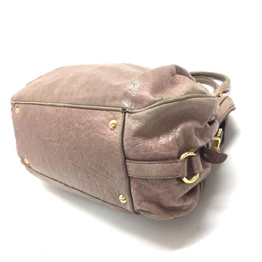 MIU MIU ミュウミュウ ハンドバッグ ショルダーバッグ 2wayバッグ レザー ピンクベージュ系 レディース | miu miu | 06