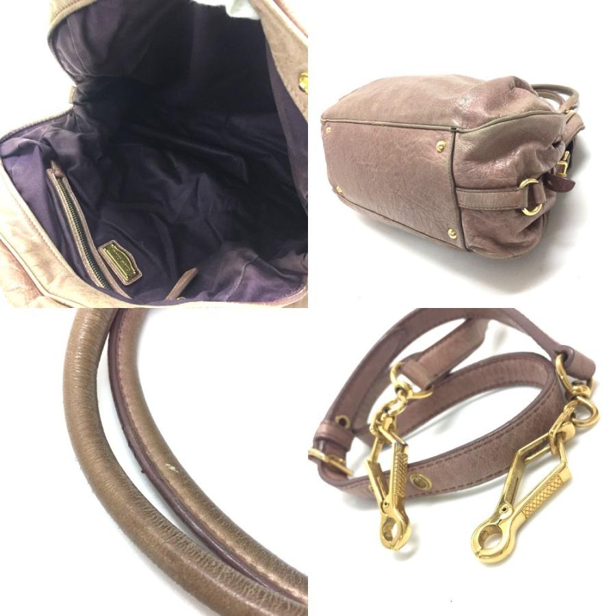 MIU MIU ミュウミュウ ハンドバッグ ショルダーバッグ 2wayバッグ レザー ピンクベージュ系 レディース | miu miu | 09
