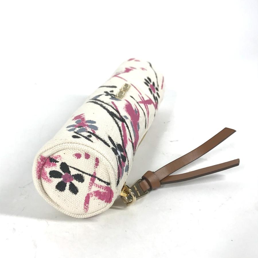 未使用 MIUMIU ミュウミュウ 5NK010 ロゴ 筆箱 ステーショナリー ポーチ ペンケース ホワイト レディース【中古】 | miu miu | 04