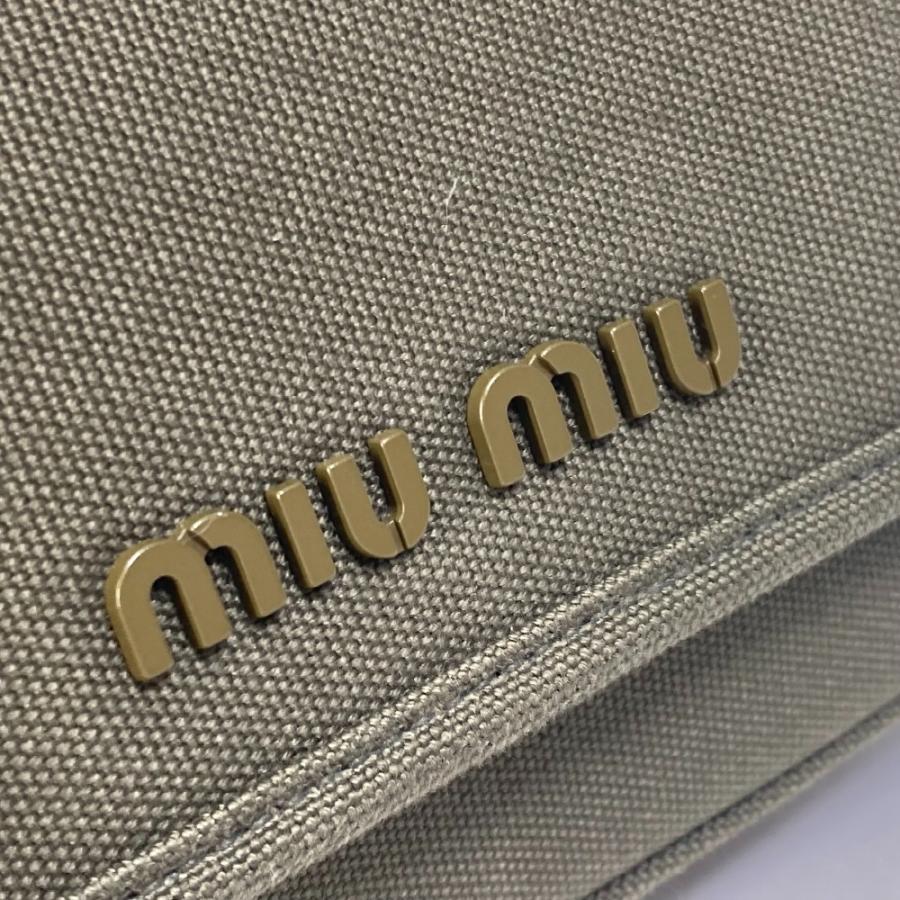 miu miu（ミュウミュウ） 5BD161 ポシェット ロゴ Wチェーン チェーン 