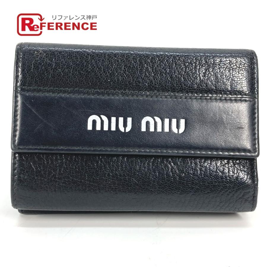 財布 miumiu 関税込☆MIU MIU☆ミュウミュウ マテラッセ レザー 二つ折り財布