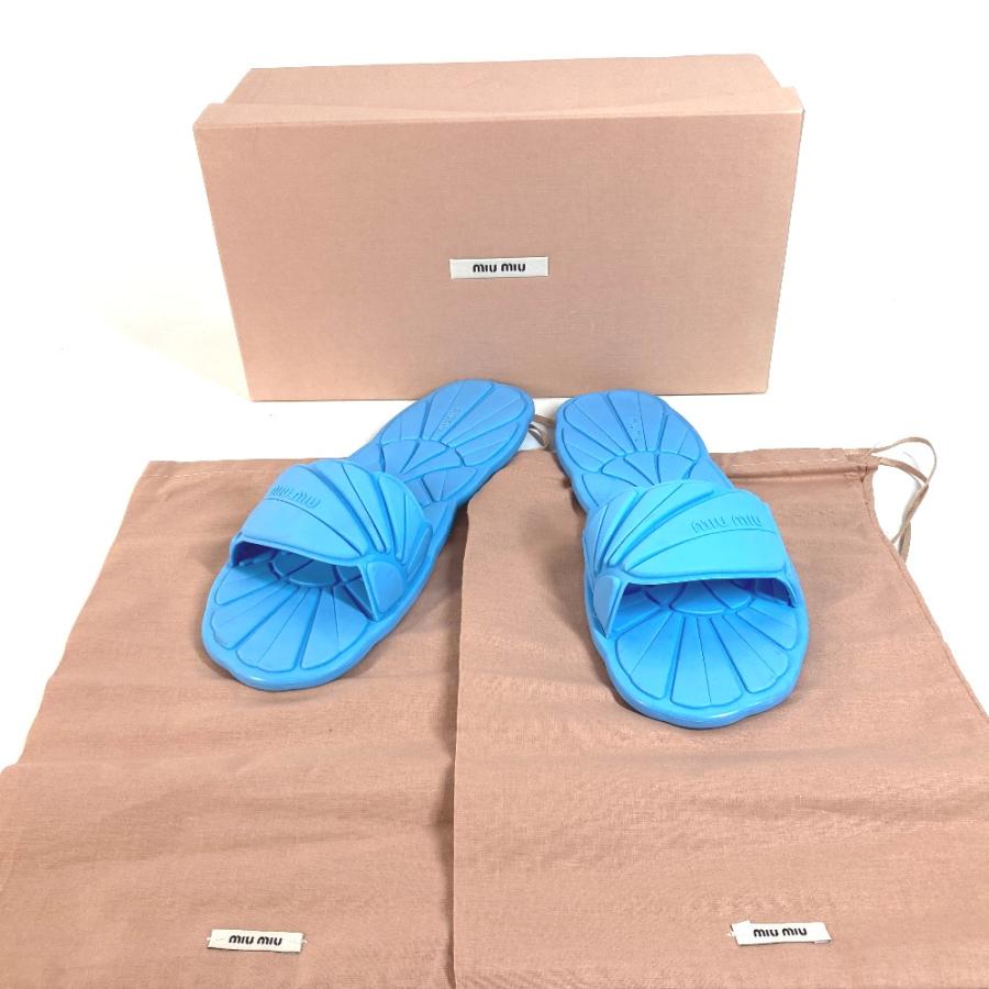 miu MIUMIU ミュウミュウ ロゴ CALZATURE DONNA フラットサンダル  