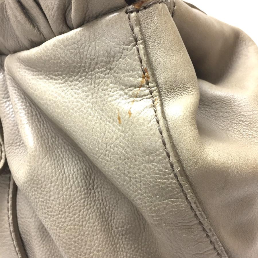 MIU MIU ミュウミュウ  肩掛けショルダーバッグ ラージ ハンドバッグ レザー ベージュ系 レディース | miu miu | 08