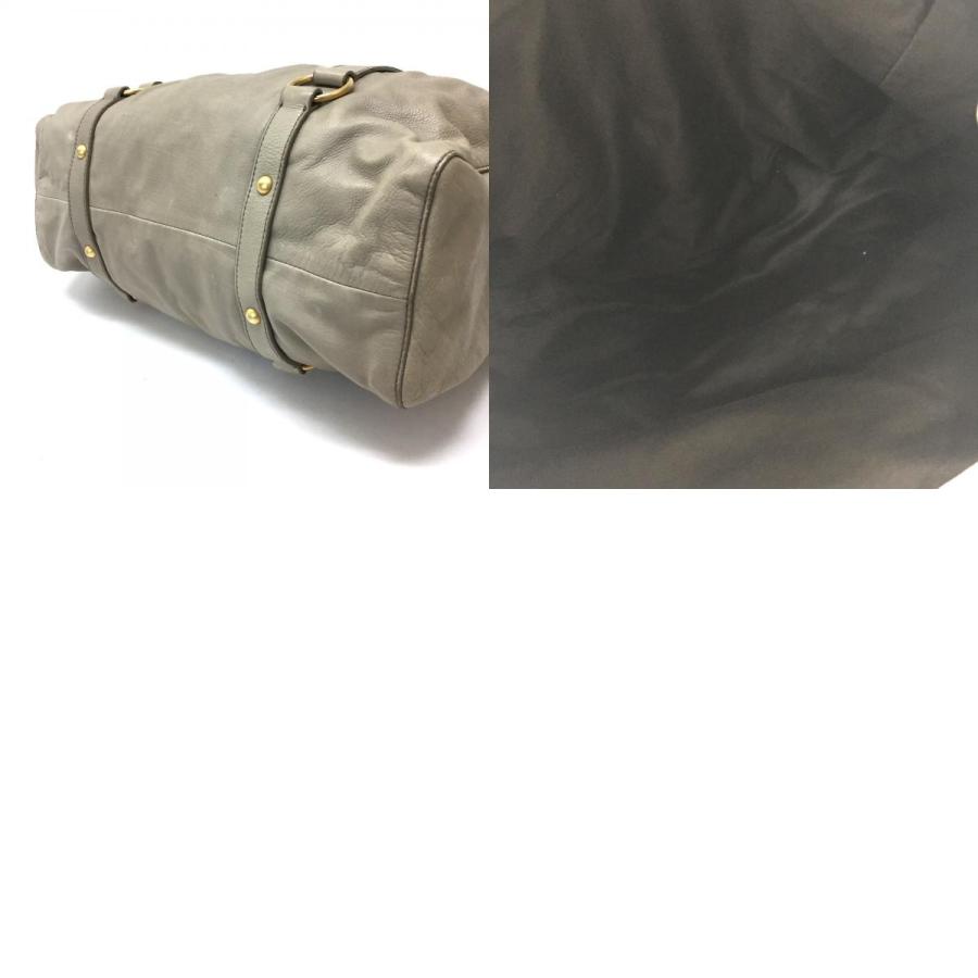 MIU MIU ミュウミュウ  肩掛けショルダーバッグ ラージ ハンドバッグ レザー ベージュ系 レディース | miu miu | 09