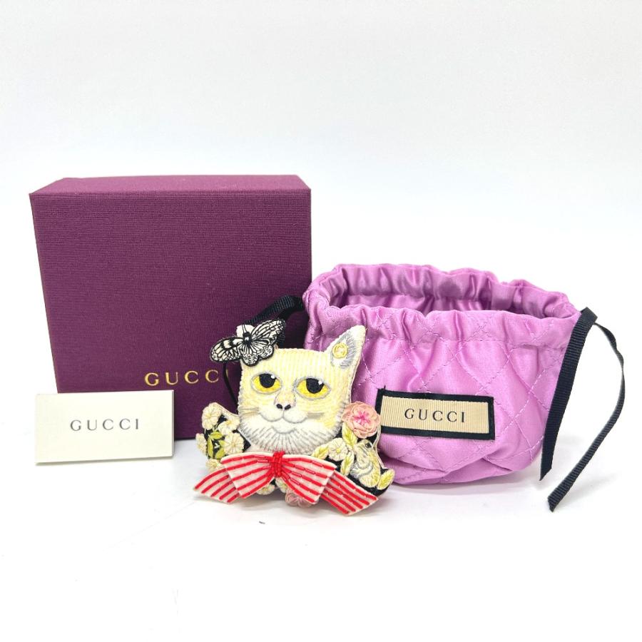 GUCCI 未使用 グッチ ヒグチユウコ 猫 刺繍 アクセサリー