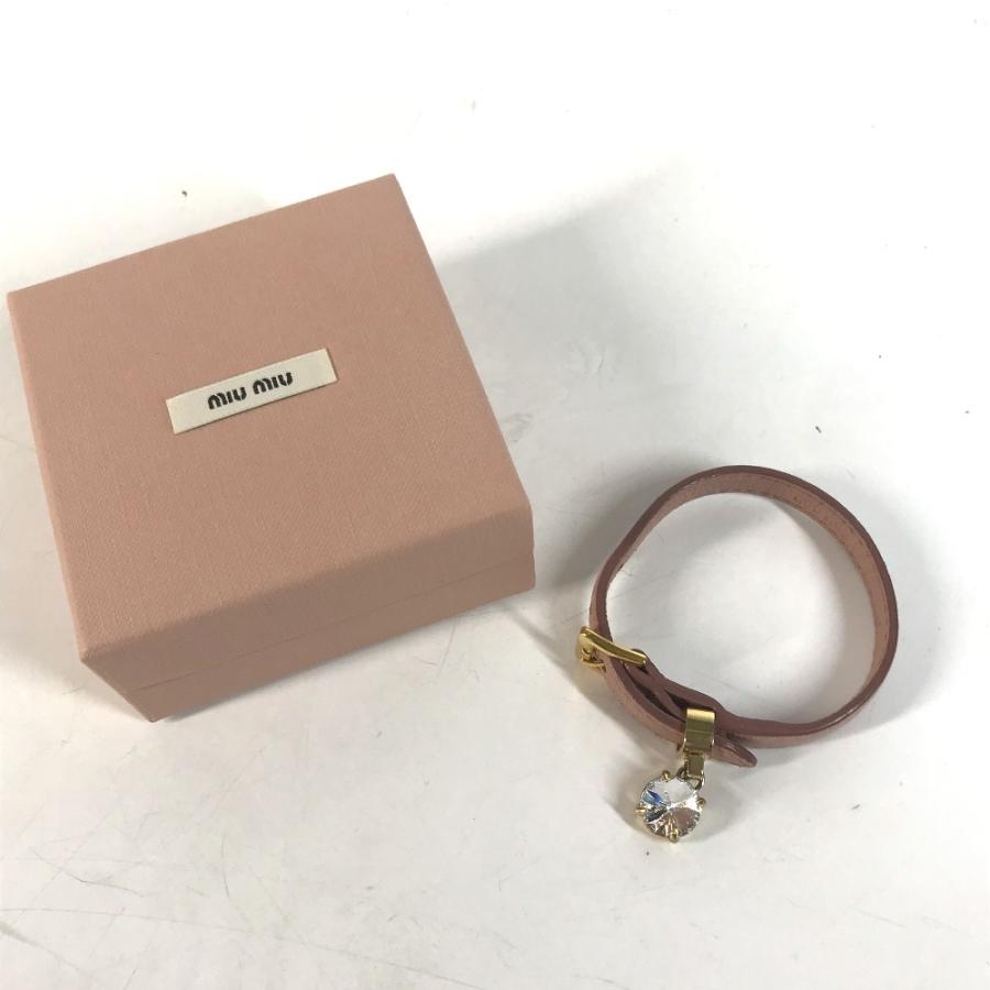miu miu（ミュウミュウ） 美品 ラインストーン アクセサリー バングル
