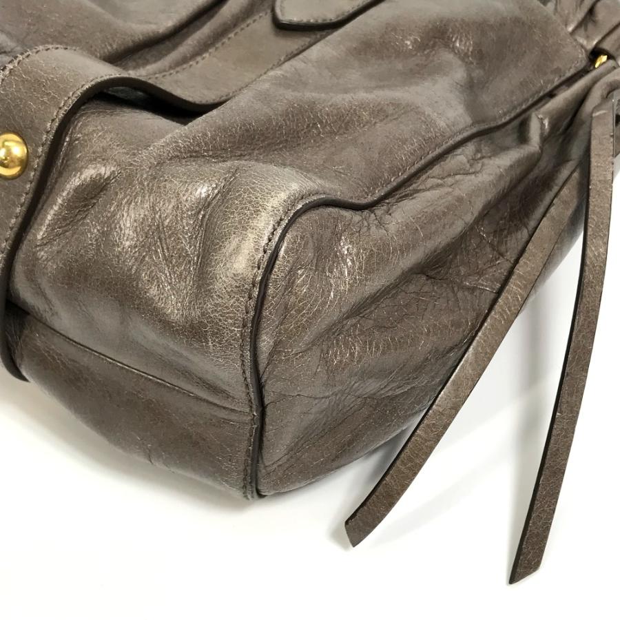 miumiu バッグ ヴィッテロリュクス 2WAY ショルダー ブラウン 本革 未使用保管品 ミュウミュウ ヴィッテロリュクス 2way ショルダー