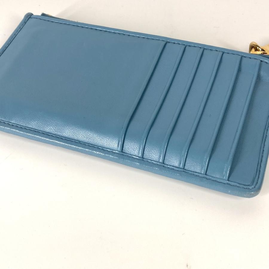 美品 MIUMIU ミュウミュウ マテラッセ フラグメントケース 財布 小銭入れ カードケース コインケース ブルー レディース【中古】 | miu miu | 07