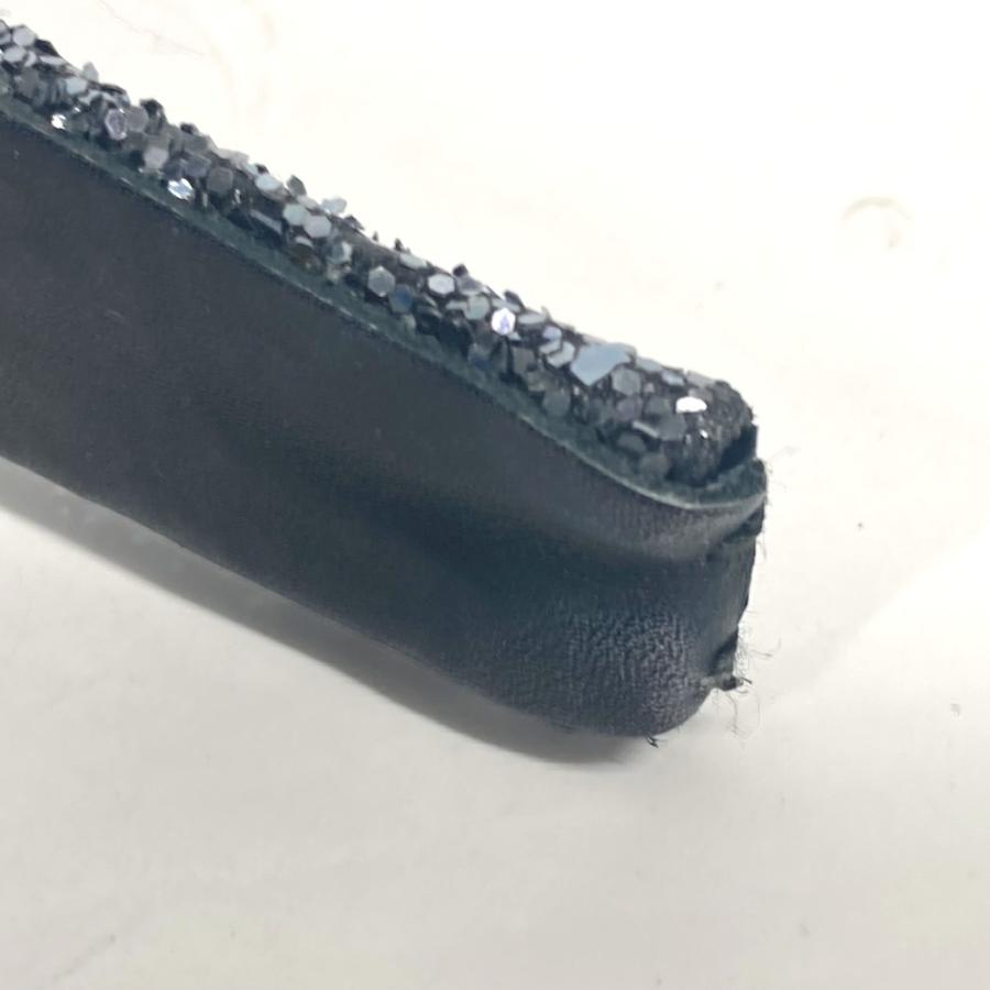 美品 MIUMIU ミュウミュウ ラメ りぼん リボン ヘアアクセサリー ヘッドバンド  カチューシャ ブラック レディース【中古】 | miu miu | 06