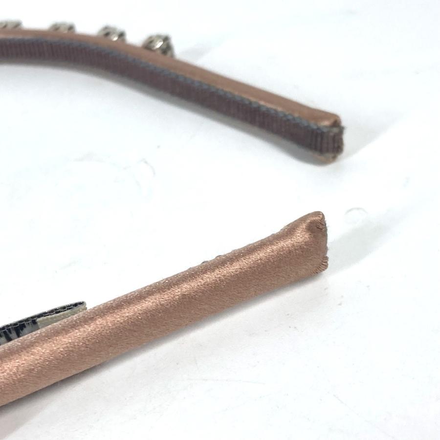 美品 MIUMIU ミュウミュウ ラインストーン クリスタル ヘアアクセサリー ヘアバンド カチューシャ ピンク レディース【中古】 | miu miu | 04